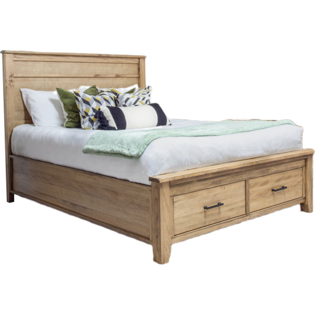 Harlow 6 Piece Storage Bedroom - Natural Harlow 6 Piece Storage Bedroom - Natural